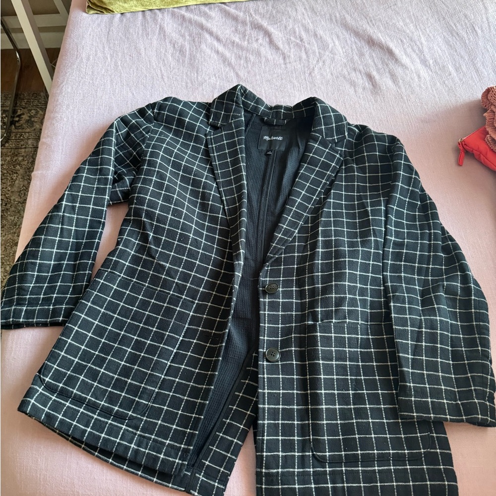 Madewell Black Geometric Blazer